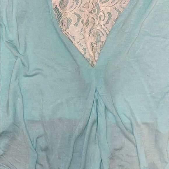 Delia*s High-Low Tank Lace Back Blue Women's Size Small - Picture 4 of 5